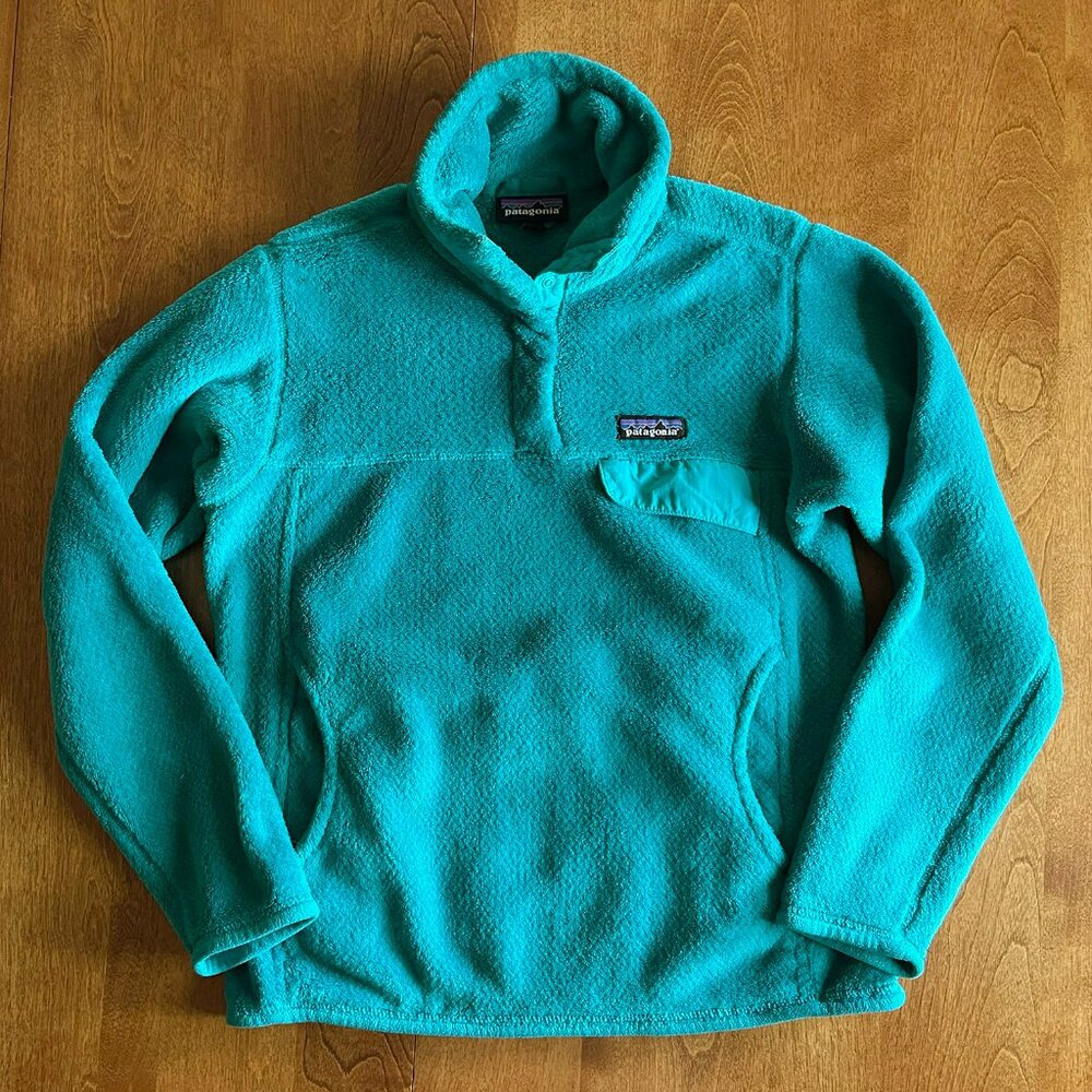 Patagonia green Re-Tool fleece pullover S